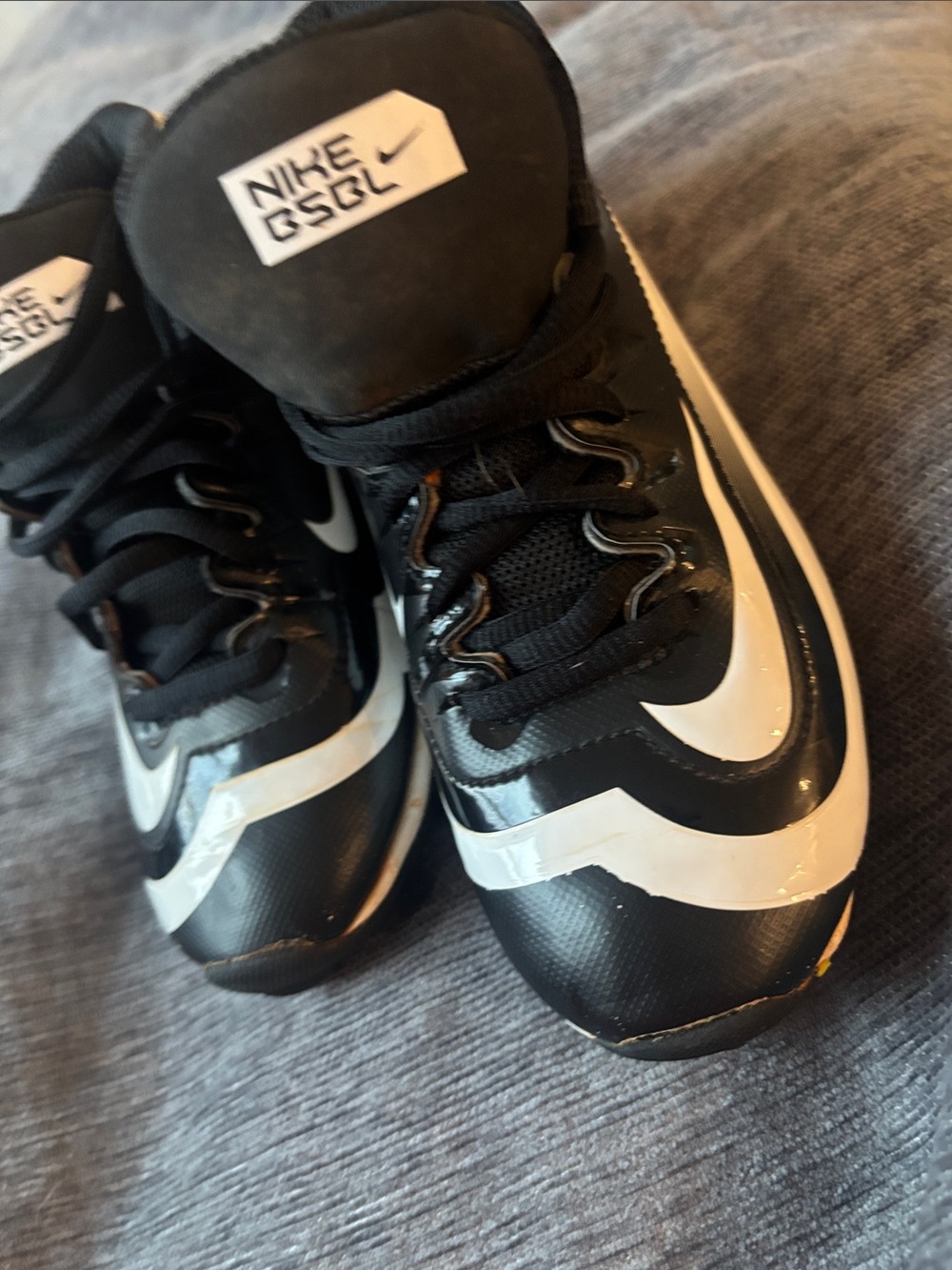Nike Hurache Black White Baseball Cleats